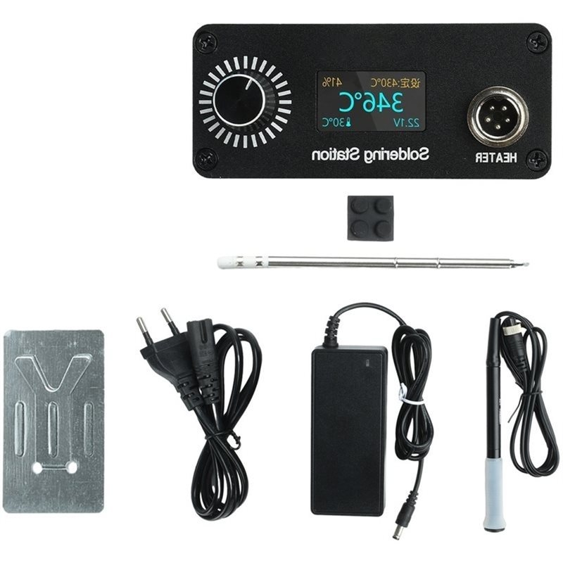 محطة لحام رقمية B03C-T12 محمول - مراجعة Soldering Station T12 Oled وسعره